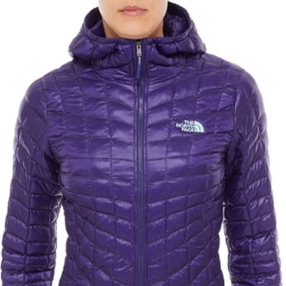 North Face Thermoball Puffer Jacket - Garnet Purple | S